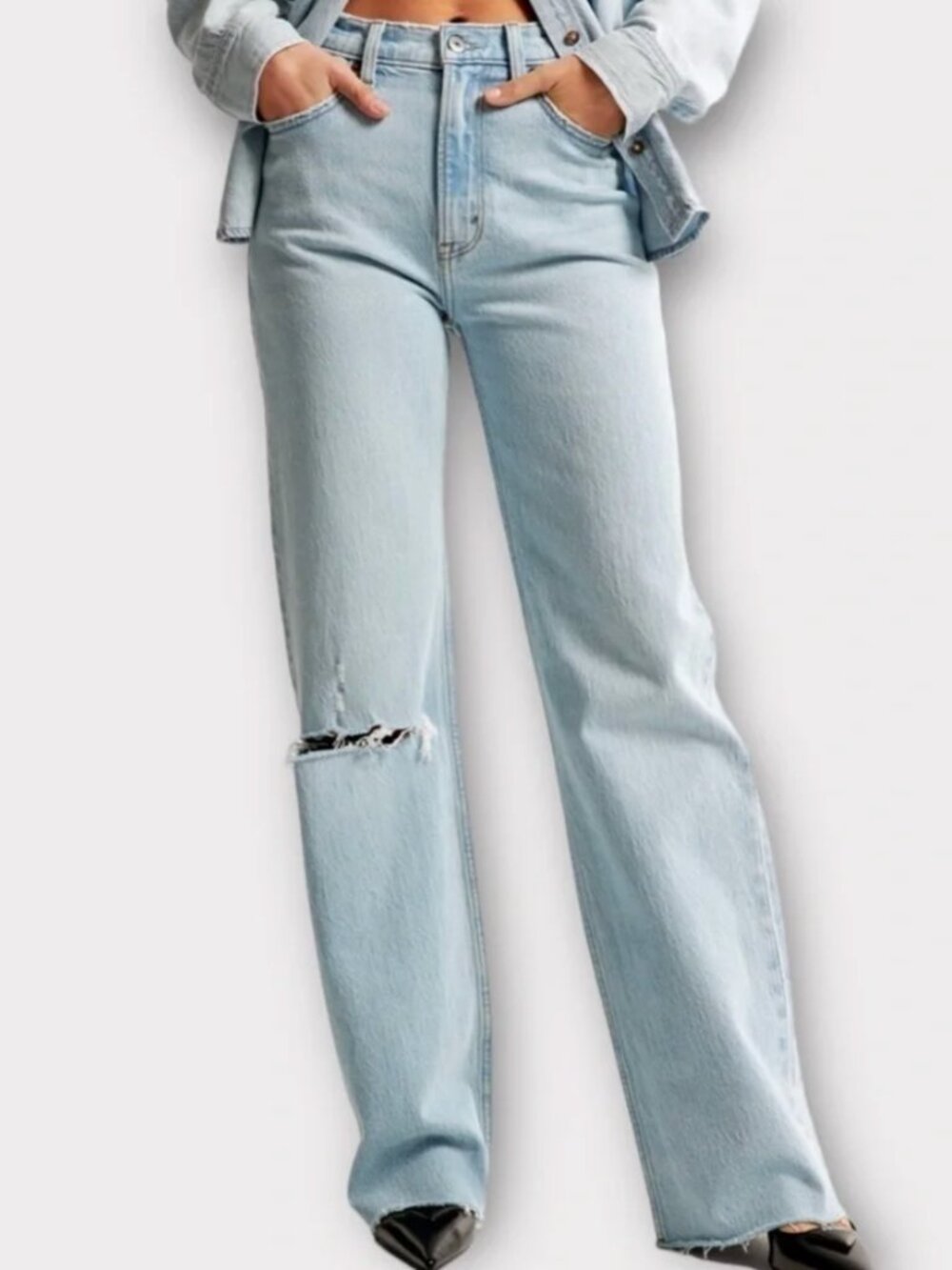 Abercrombie & Fitch Curve Love High Rise 90s Relaxed Jean